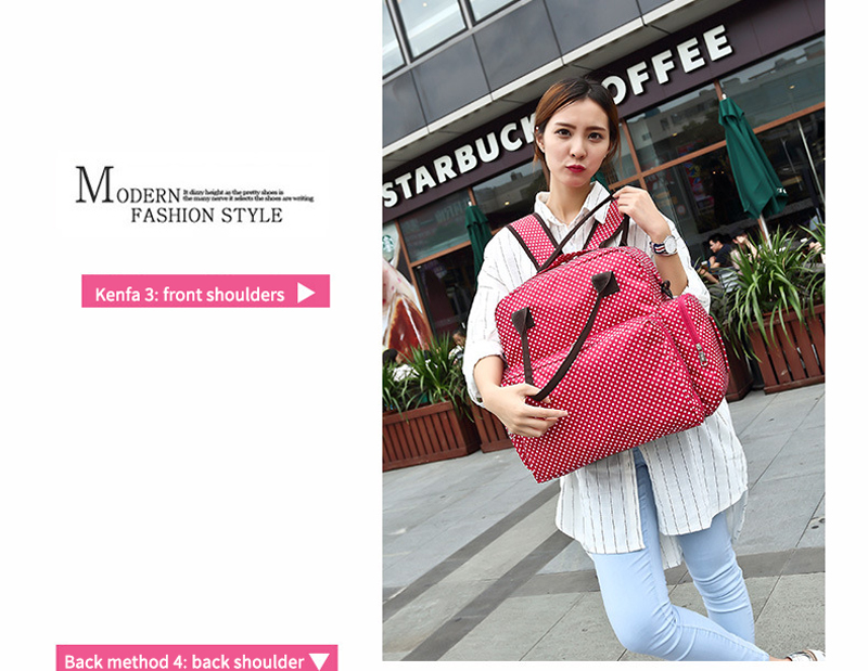 Waterproof Anti-theft Nappy Tote Diaper Bag Multi-Function Travel Backpack Maternity Diaper Shoulder Bag with Changing Mat