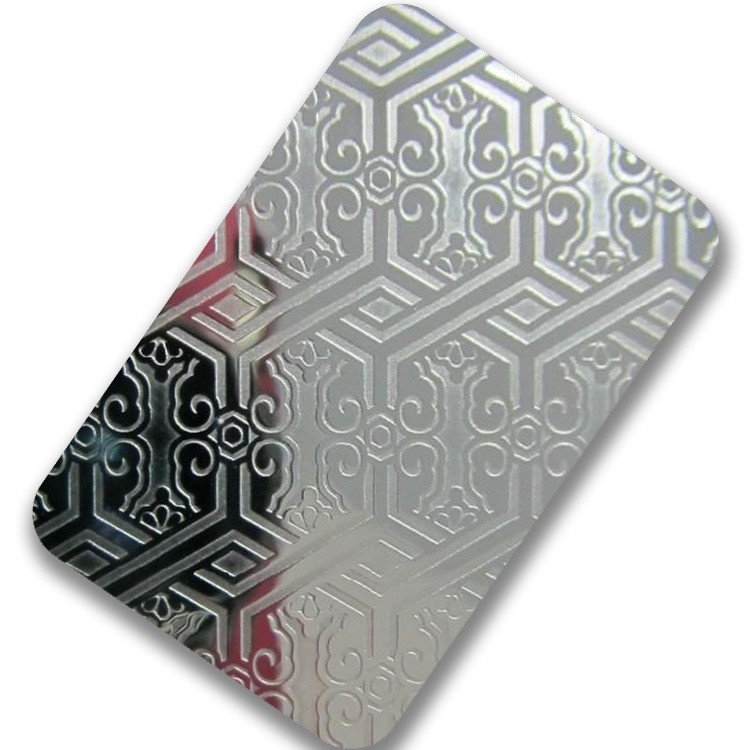 Modern 304 Etched Stainless Steel Sheet Flat Shape For Villa Wall Decor