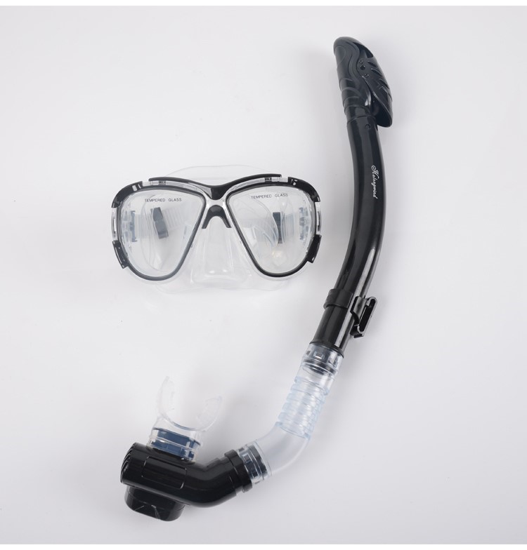 Diving equipment silicone diving mask set of underwater ventilation pipeDiving mask + snorkel