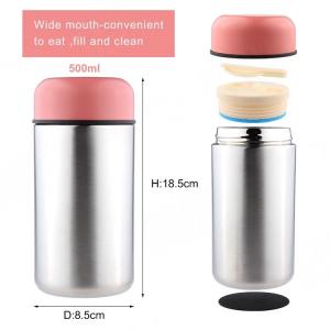 Quality Original Vacuum Insulated Food Jar , Double Wall Vacuum Insulated Lunch Box Logo Printed for sale