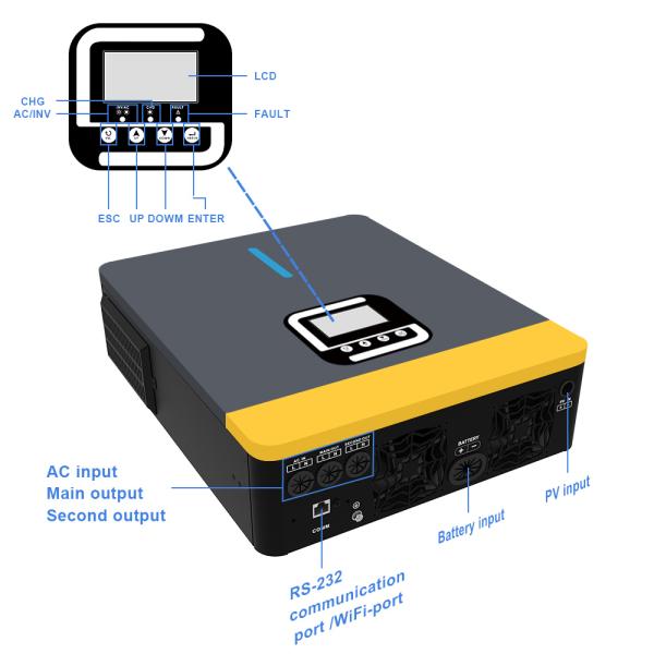 6200W Hybrid Solar Inverter 48V 230V with MPPT and WiFi