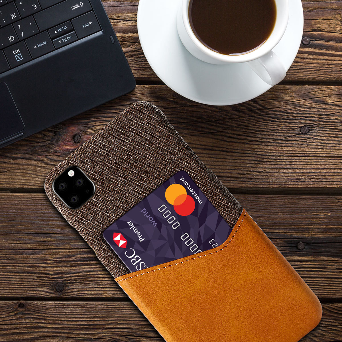 Shockproof Custom Logo Card Wallet Mobile Cover for iPhone 11 Pro Max No Special Craft