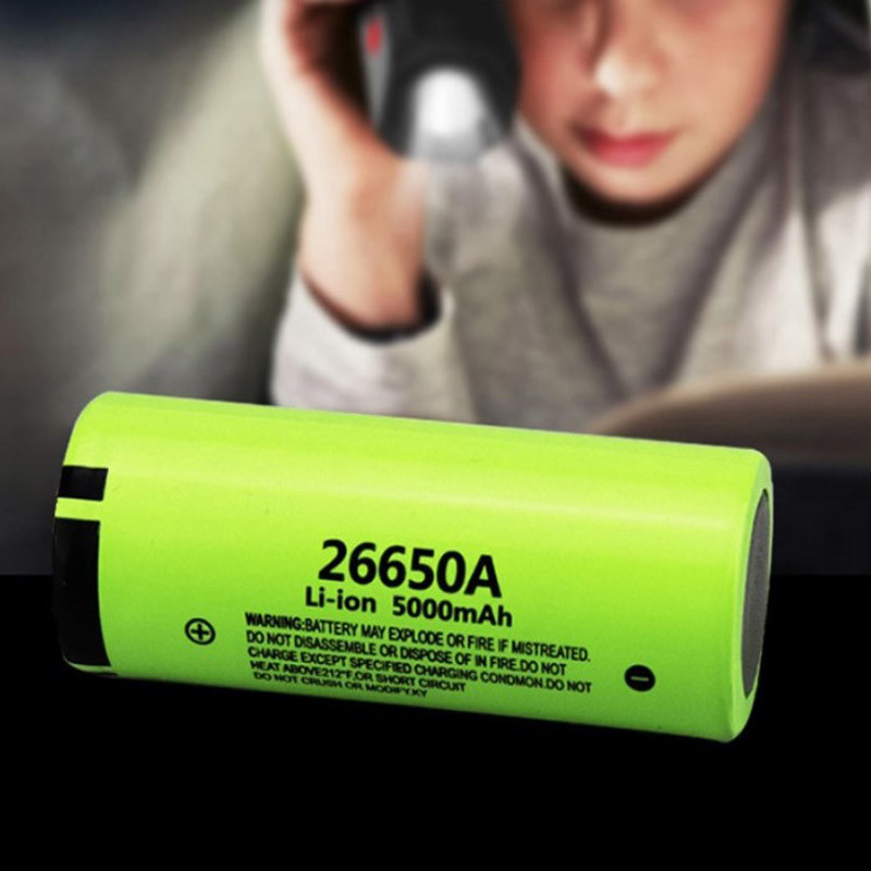 3.7V 26650 Lithium Ion Rechargeable Cell High Capacity 5000mAh
