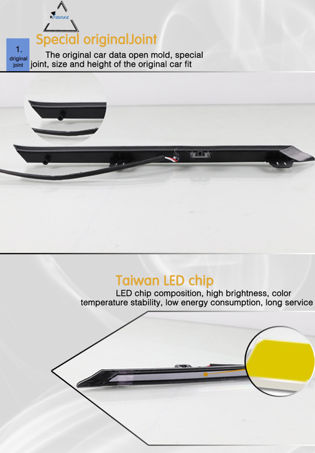 DRL Yellow Turn Signal Lamp Waterproof ABS Cover Toyota Rav 4 Easy Installation