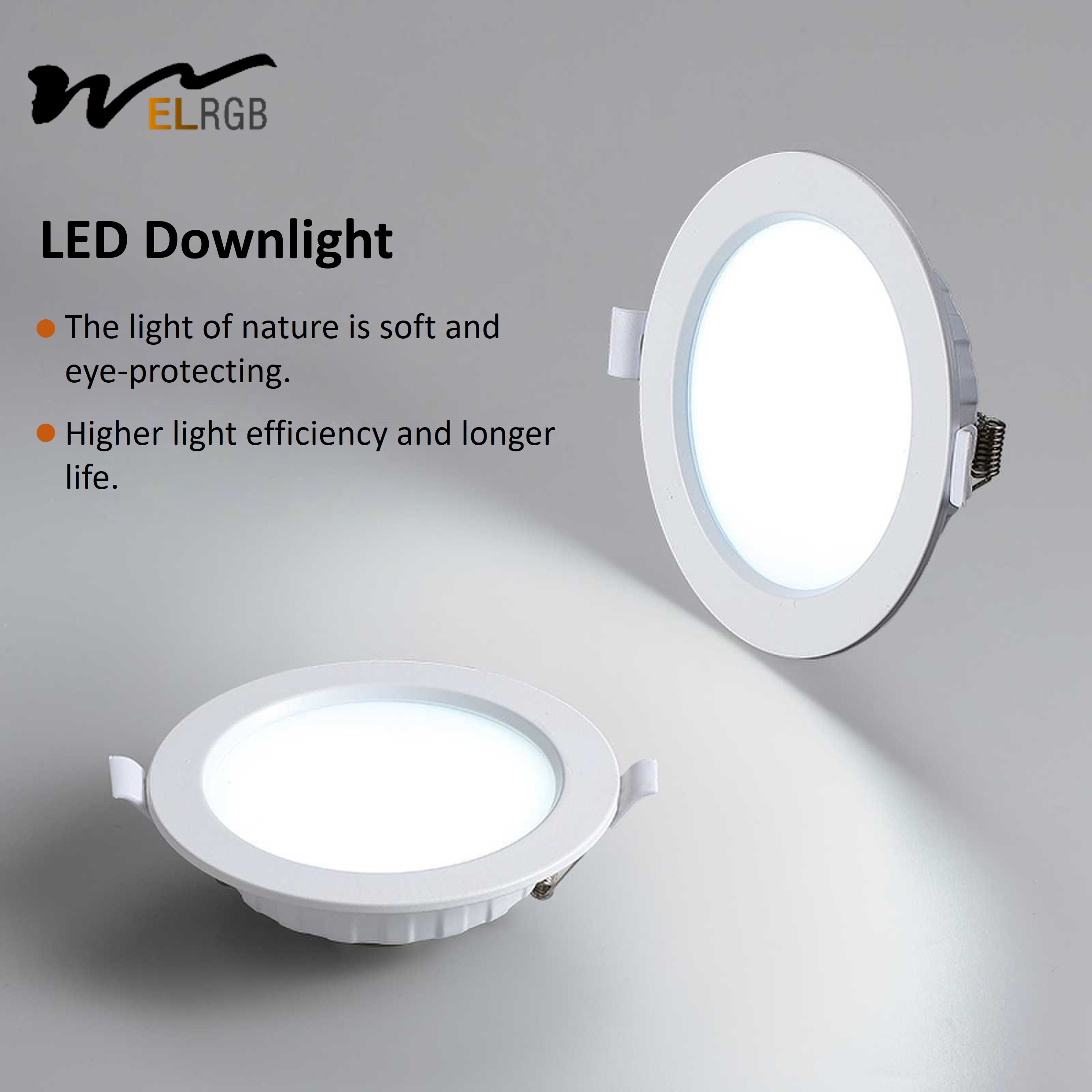 4000K Household Embedded Ceiling Lamp with Ultra-Thin Iron Hole and Smart Lighting LED