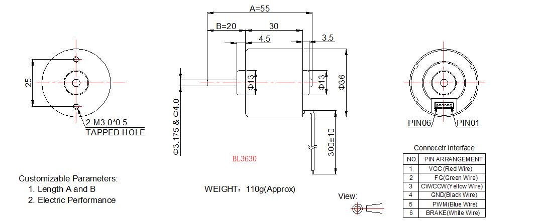 36mm Diameter Small 12v DC Motor / 24 Volt BLDC Motor For Vacuum Cleaner