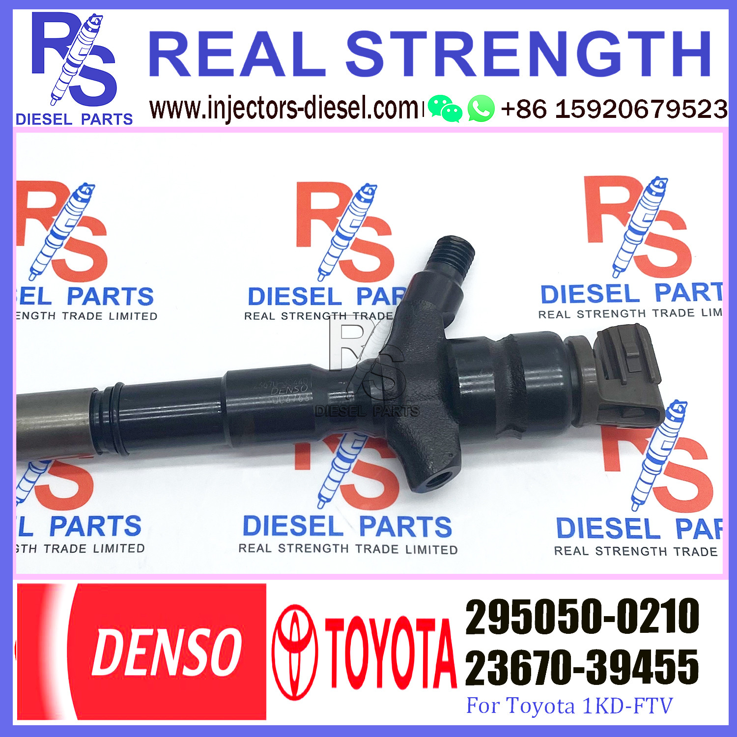 1KD-FTV TOYOTA Fuel Injector 295050-0470 295050-0210 23670-39255 23670-30410