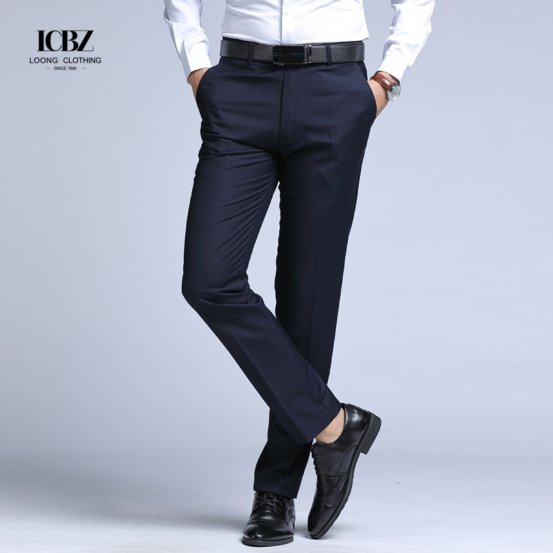 2022 Men's Black Suit Pants Straight Leg for Formal and Casual Occasions in Spring