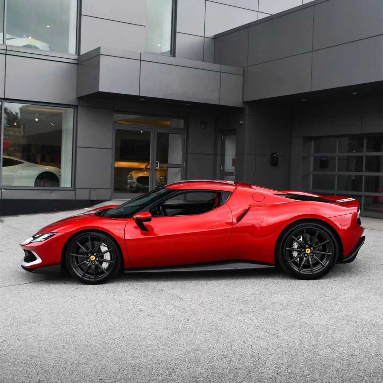 296GTB Ferrari Body Kit 296GTB OEM Carbon Fiber Universal Front Diffuser Spoiler Body Kit