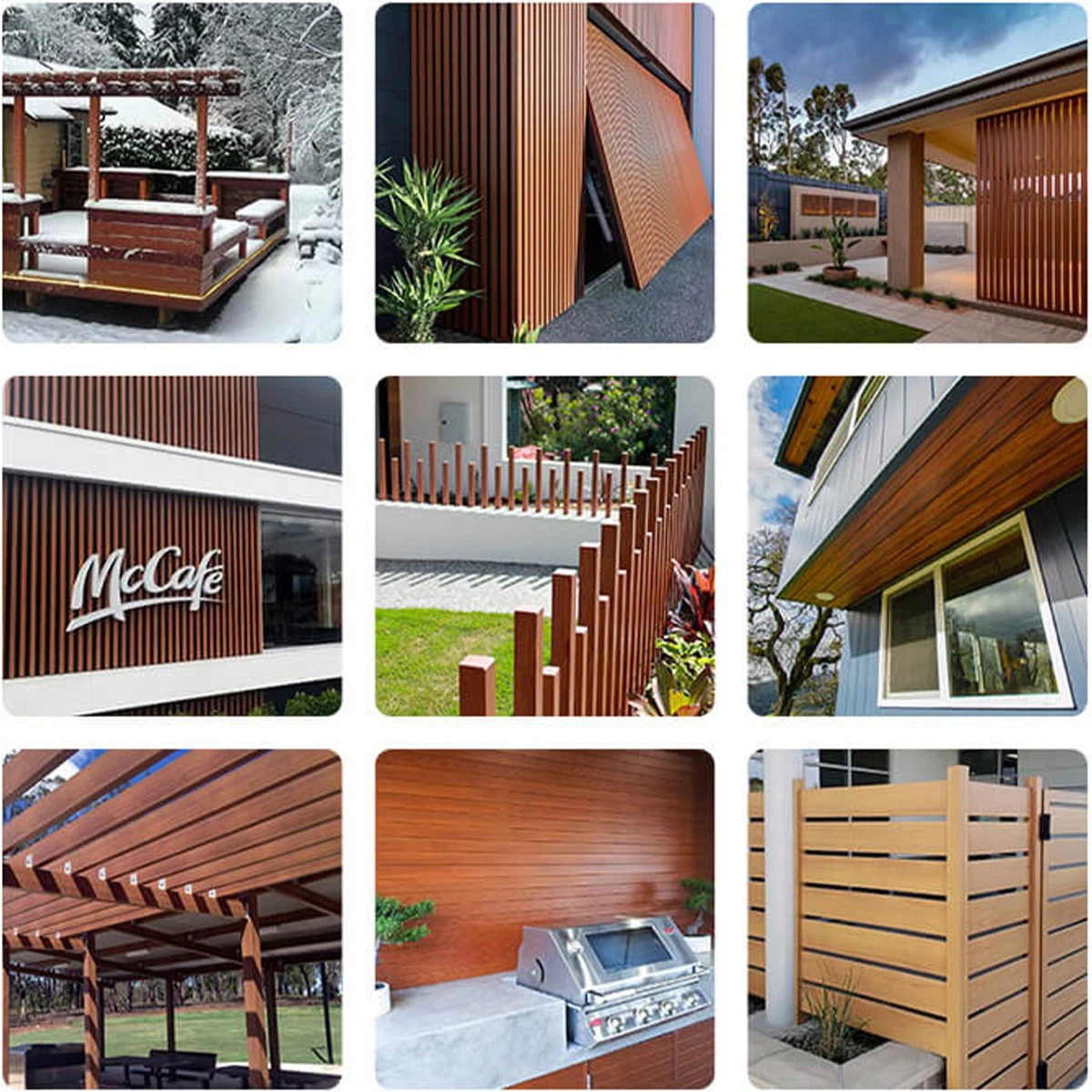 4mm Wooden Aluminum Composite Panel ACP Sheet with 2440mm Length Sound Insulation and Fireproof Grade B1 A2