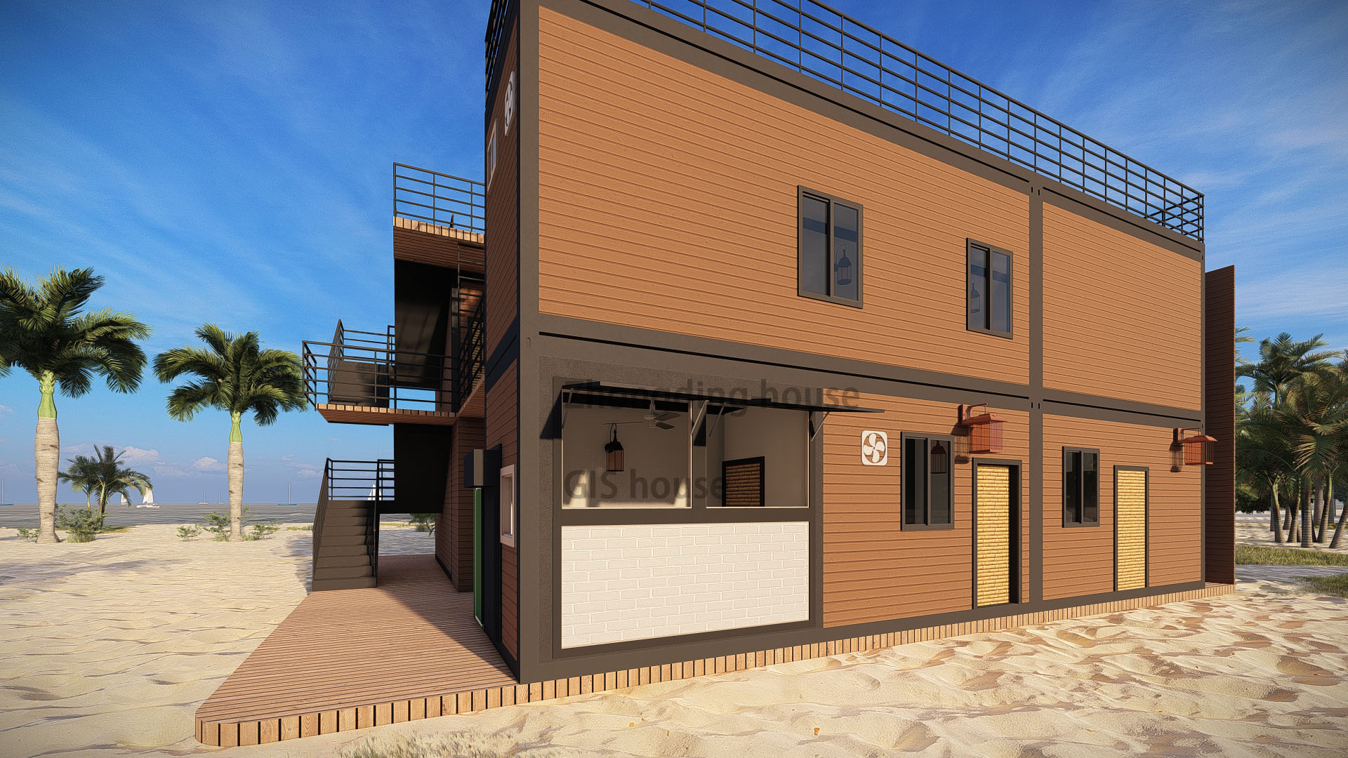 Modern Design Style Modular Seaside Inn Vacation House for Luxurious Villa Experience