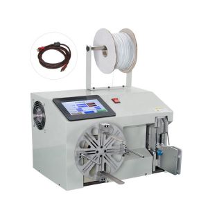 Automatic Power Electrical Cable Winding Machine , Binding Cable Tie Machine
