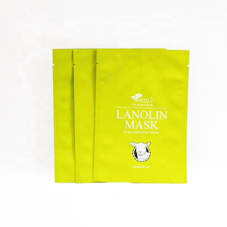 Custom Printing Aluminum foil facial mask Plastic packaging Bags with Heat Seal