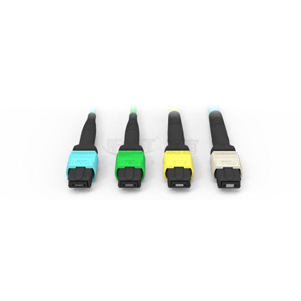 LSZH Outer Jacket MPO LC Breakout Cable OS2 G657A1/ A2 Fiber Type A Polarity 3M MPO 12 Cores Fiber Connector Patch Cord