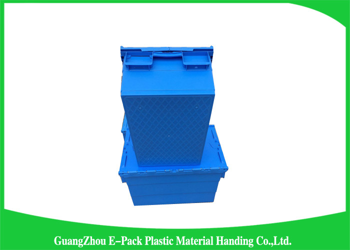 Warehouse Plastic Storage Bins With Lids , 600 * 400 * 315mm Customized Storage Plastic Boxes