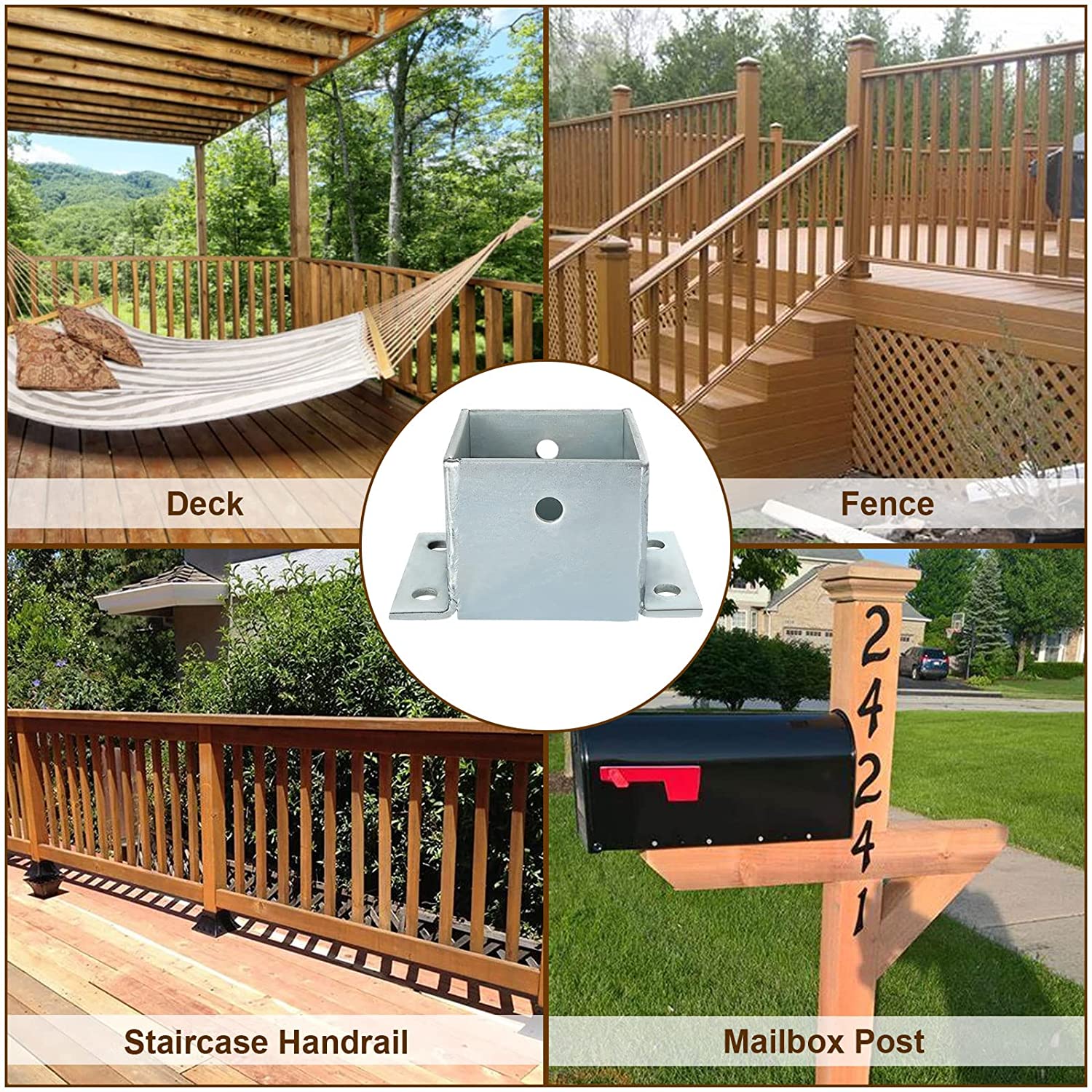 Sample Offered Oem Odm Metal Post Base Pergola Corner Bracket for 4x4 Wood Posts
