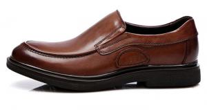 Quality Business Soft Sole Formal Shoes , Slip On Mens Brown Leather Driving Shoes for sale