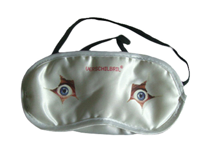 Fancy Sleep Blindfold Eye Shade Silvery Grey With 2 Thin Elastics And Nose Pad