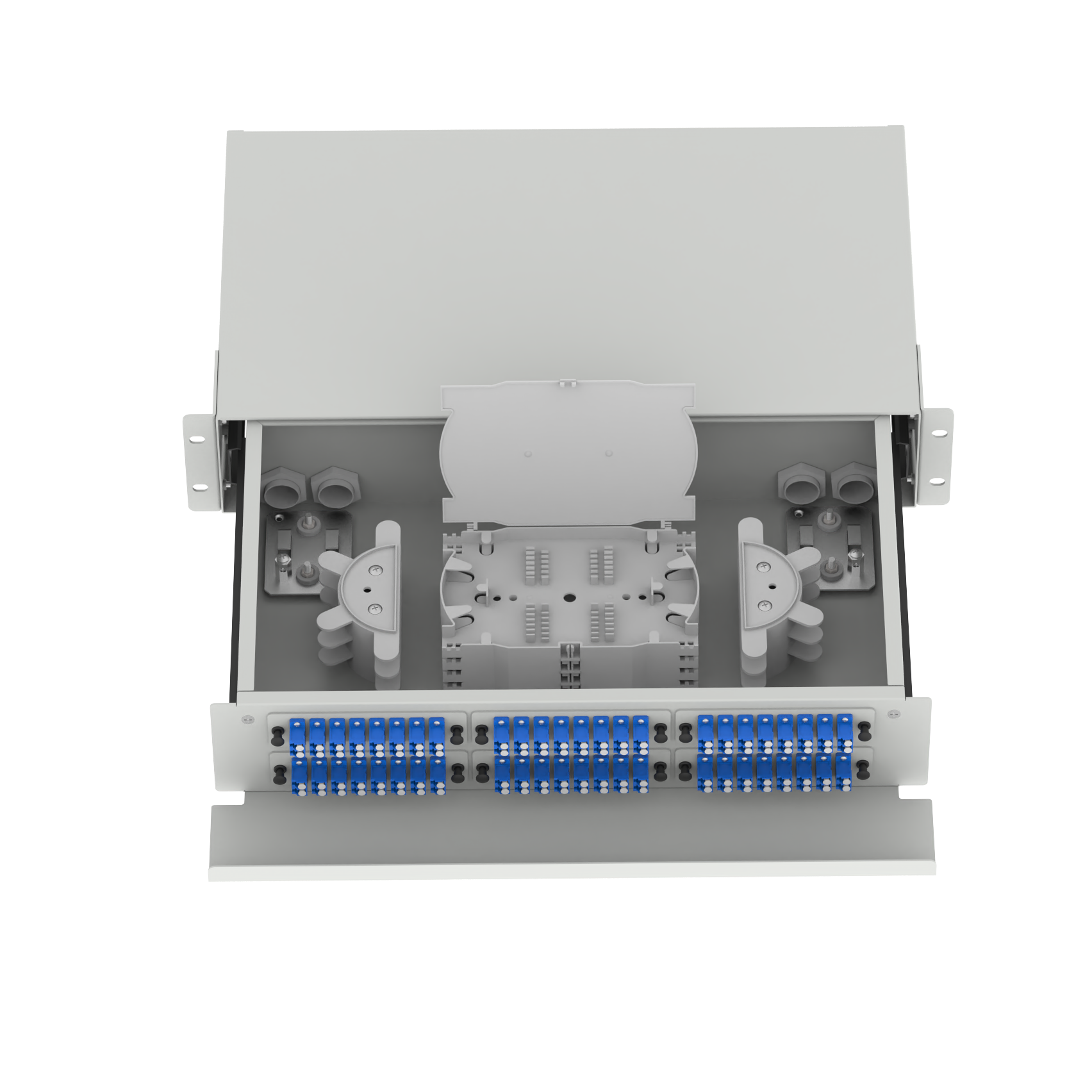 5 LC Type 2U 96 Port Optic Fiber Distribution Patchpanel for FTTX Connector Type LC