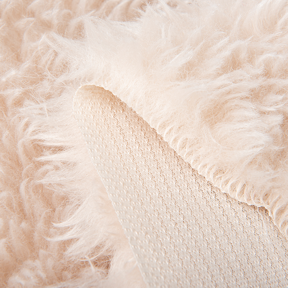 Garment Solid Dyeing Short Pile Acrylic Rabbit Fur Fabric 100% Acrylic Front Material