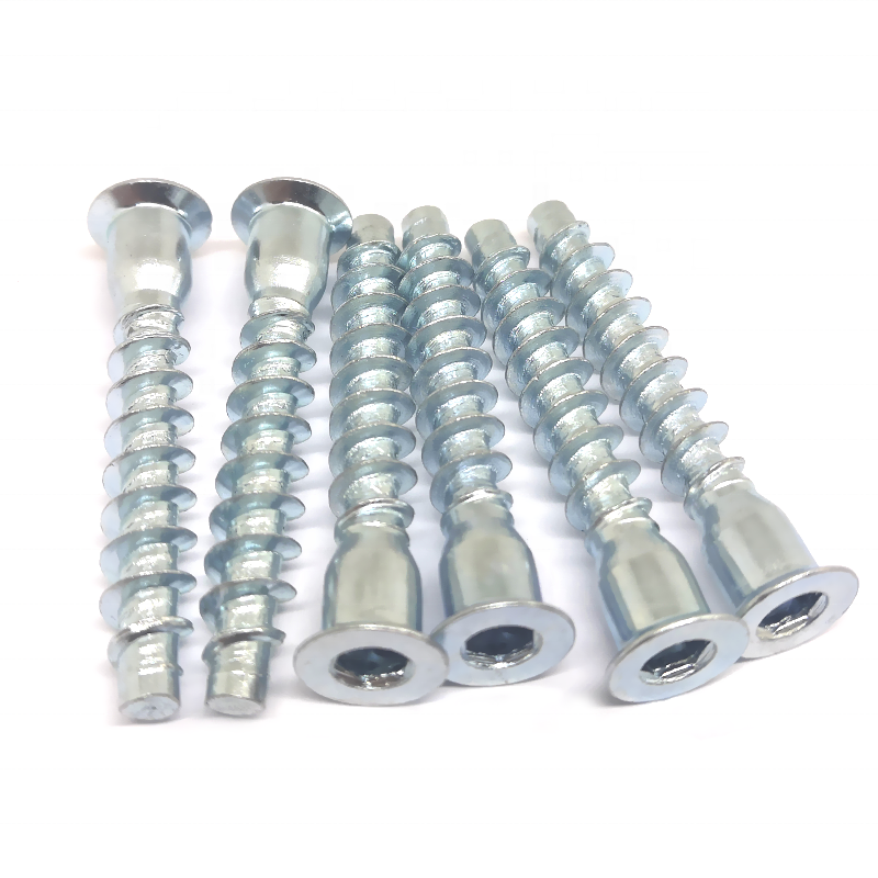 Phillips Drivers Zinc Plated Steel Hex Socket Confirmat Screws for Wood Furniture Sample