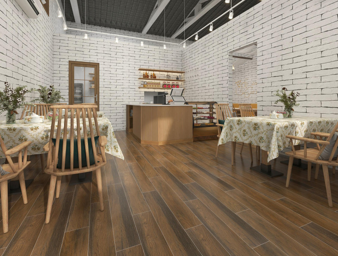 Brown 15x90cm Wall Floor Multicolor Wooden Ceramic Tiles For Bedroom Decoration Primera Odorless