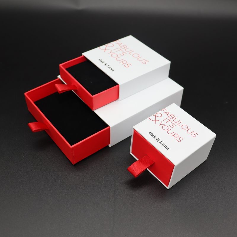 Custom Logo Jewelry Paper Gift Box For Earring Bracelet Necklace Ring