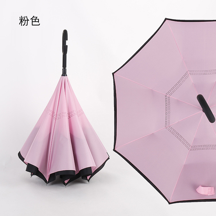 Double Layer Reverse Inverted Umbrella Pongee Fabric BSCI Approved