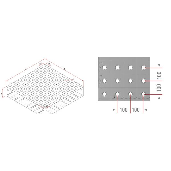 D28 Welding Fixture Table Top System Sturdy Base 25mm