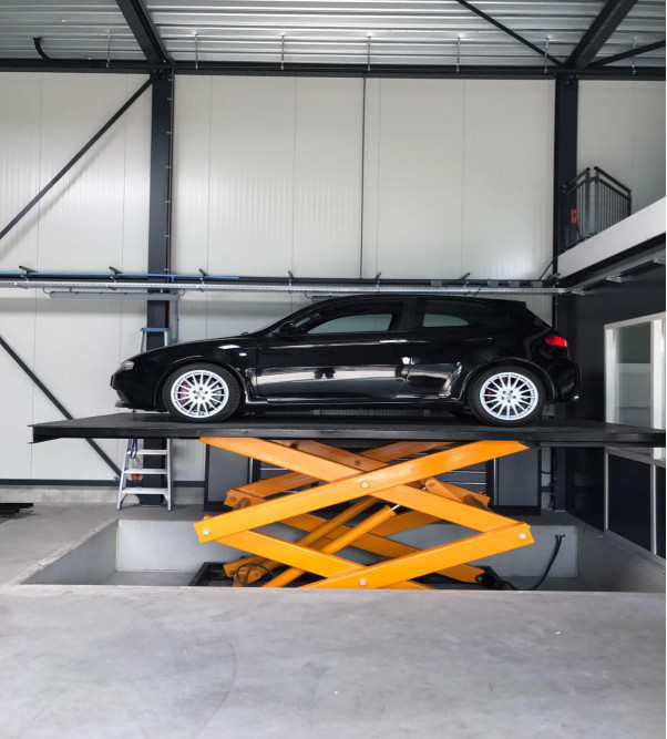 Double Deck Hydraulic Car Scissor Auto Lift For Basement Car Parking