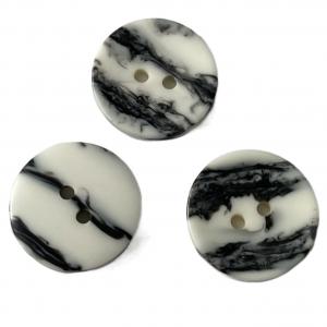 Quality Sweater Polyester Buttons With Imitation Marble Effect Two Holes 30L Simple Design for sale