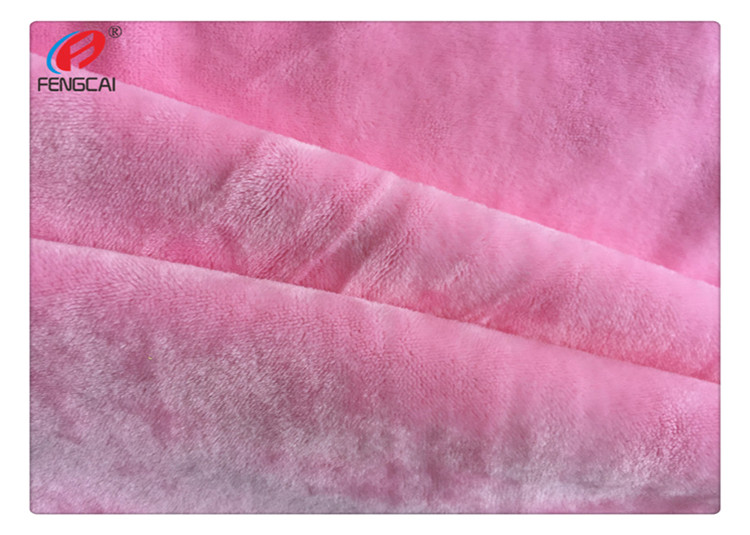 Brushed Velboa Polyester Plush Fabric For Toys Blanket Solid Color