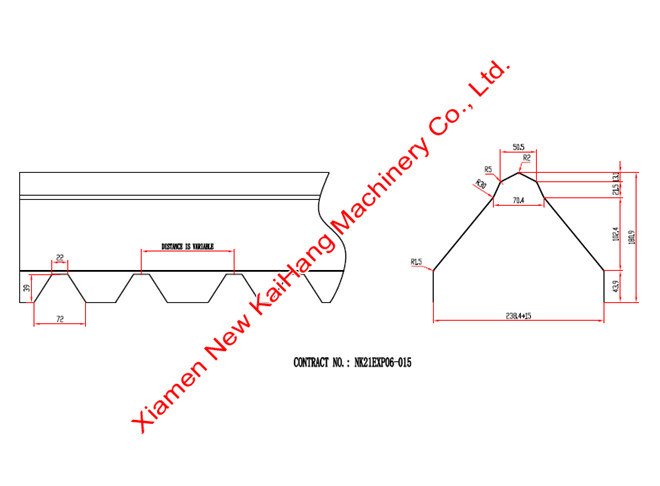 Full Automatic Roll Forming Machine , Galvanized Sheet Ridge Cap Machine Total Power 11kw, Flashing Ridge Cap