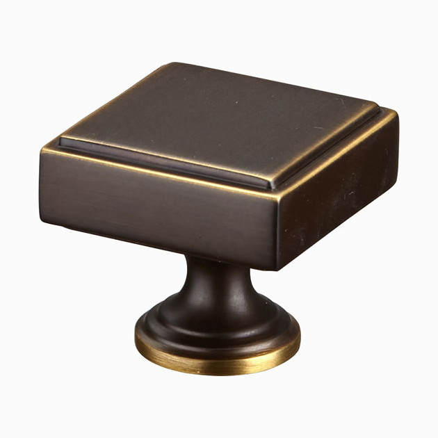 Gold Brass Square Knobs Cabinet Door Handle Dresser Knobs Drawer Pulls
