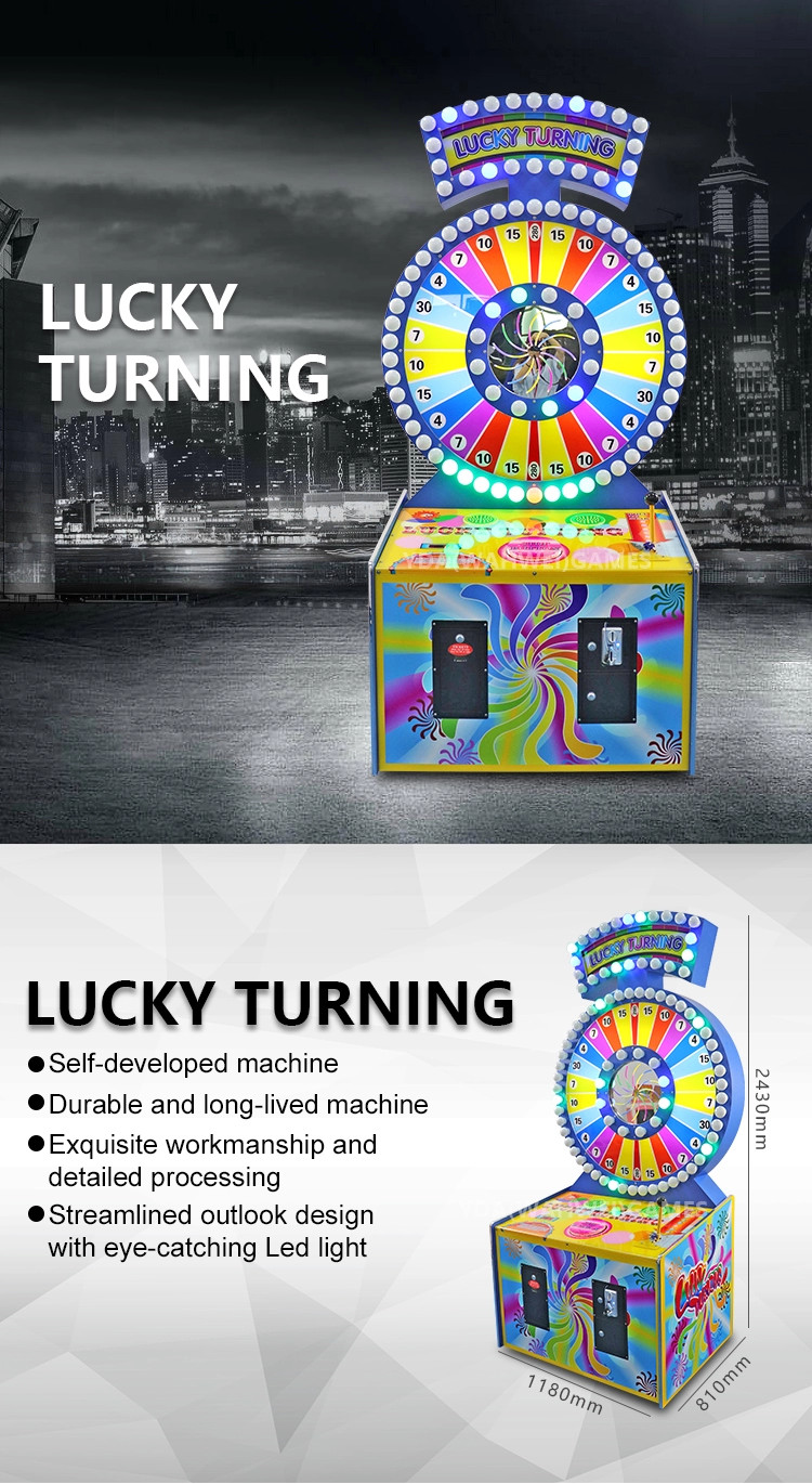 Lucky Turning Lottery Game Machine , Indoor 120kg Amusement Game Machine