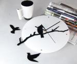 Bird White Classic Contemporary Wall Clocks LY-007