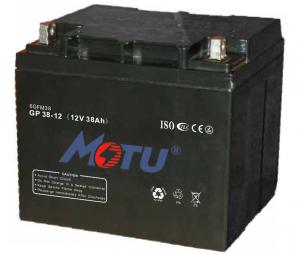 Quality Less Self - Discharging AGM Deep Cycle Battery Black Color For UPS / Solar / Lighting for sale