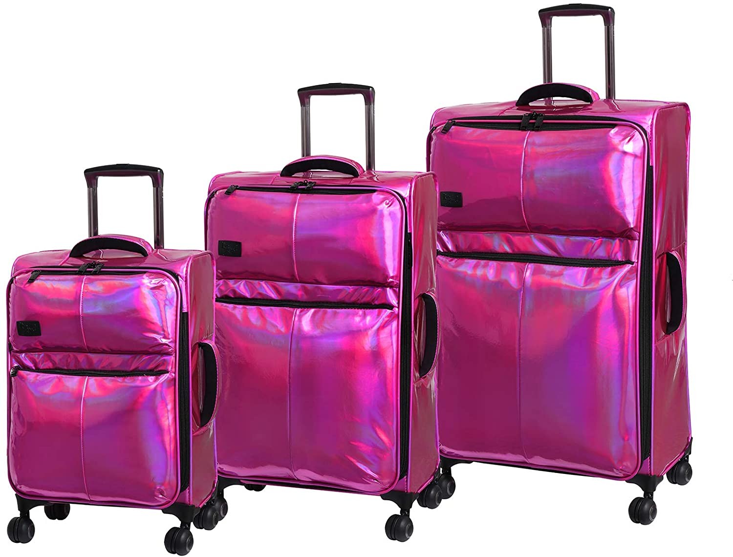 Expandable Spinner Wheels Holographic Soft Trolley Luggage