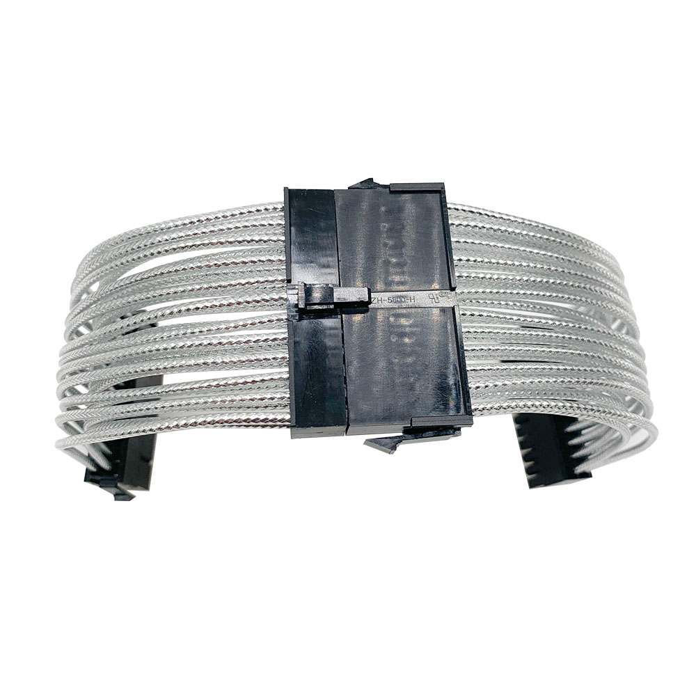 Wire Harness Power Supply Cable 24 pin ATX Male To Female 18AWG for Main Board