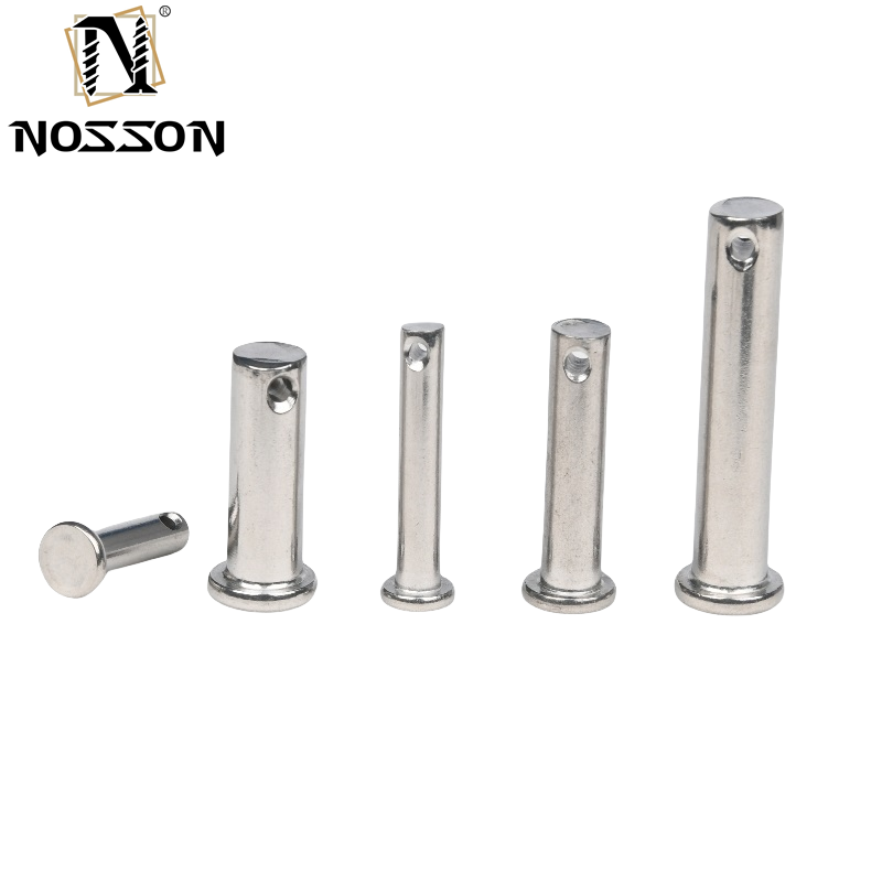 Customized Stainless Steel Hollow Pin Cylindrical Dowel Pins Internal Threaded Round Head Clevis Pins with Bright Finish
