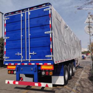 Quality Tri Axle JOST Landing Curtain Van 45ft Fence Semi Trailer for sale