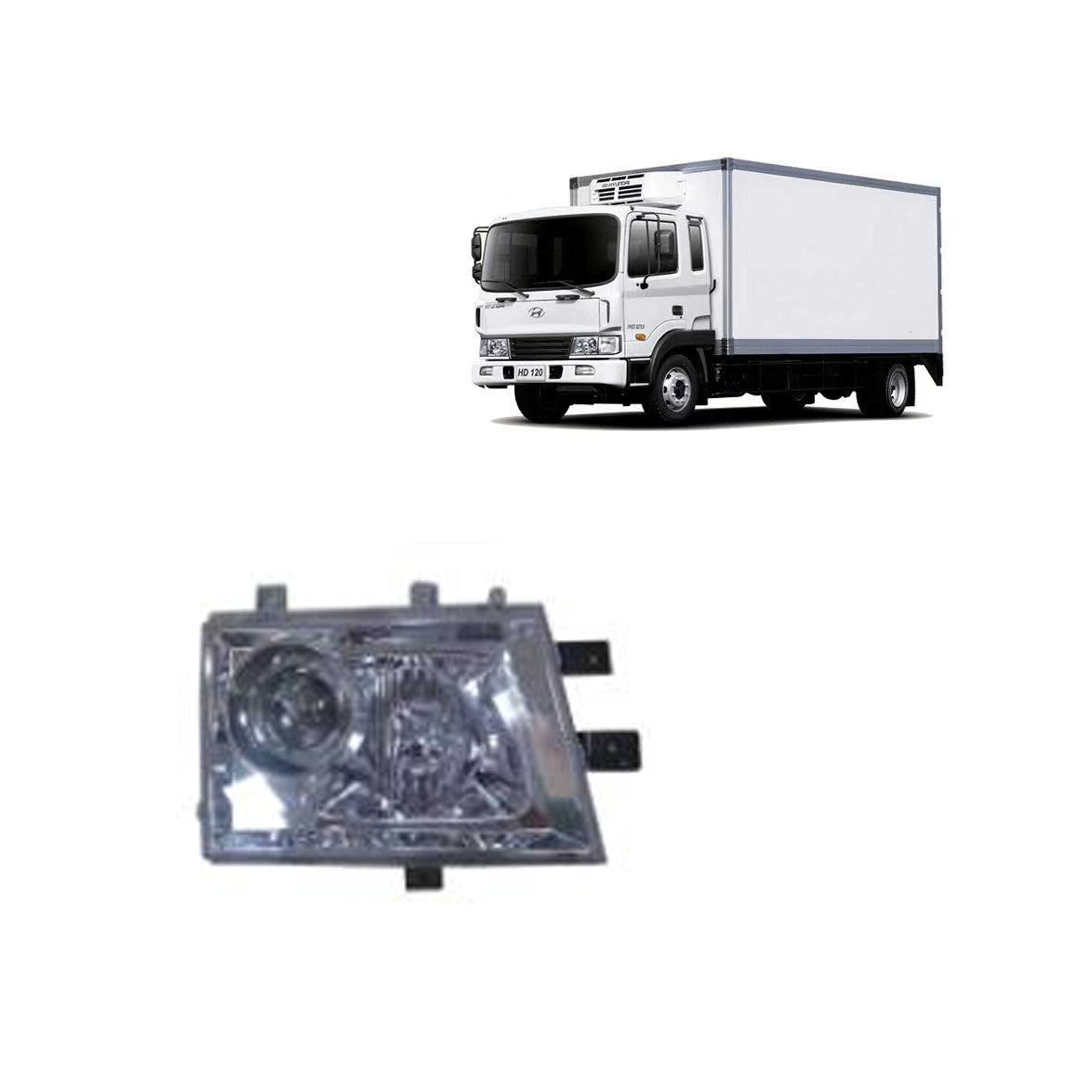 Hyundai HD 120 Truck Parts Front Head Lamp White