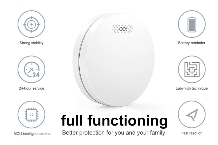 ​10 Year TUV CE Fire Alarm Smoke Detector Security Smoke Alarm For Hotel And Factory Security