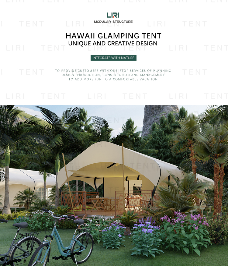 Waterproof Luxury Glamping Tents Hawaii Holiday Hotel Resorts Desert Tents