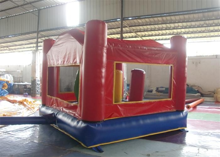 ODM Red Outdoor Games Inflatable Blow Up House Bouncer With Raincover