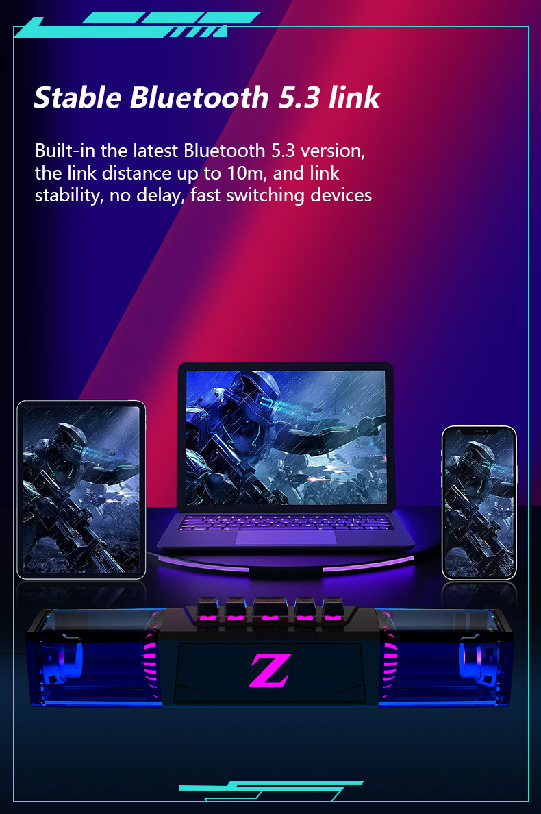 Wireless Gaming PC Speaker Computer Bass Desktop Bluetooth Mobile Phone S2 for Gaming