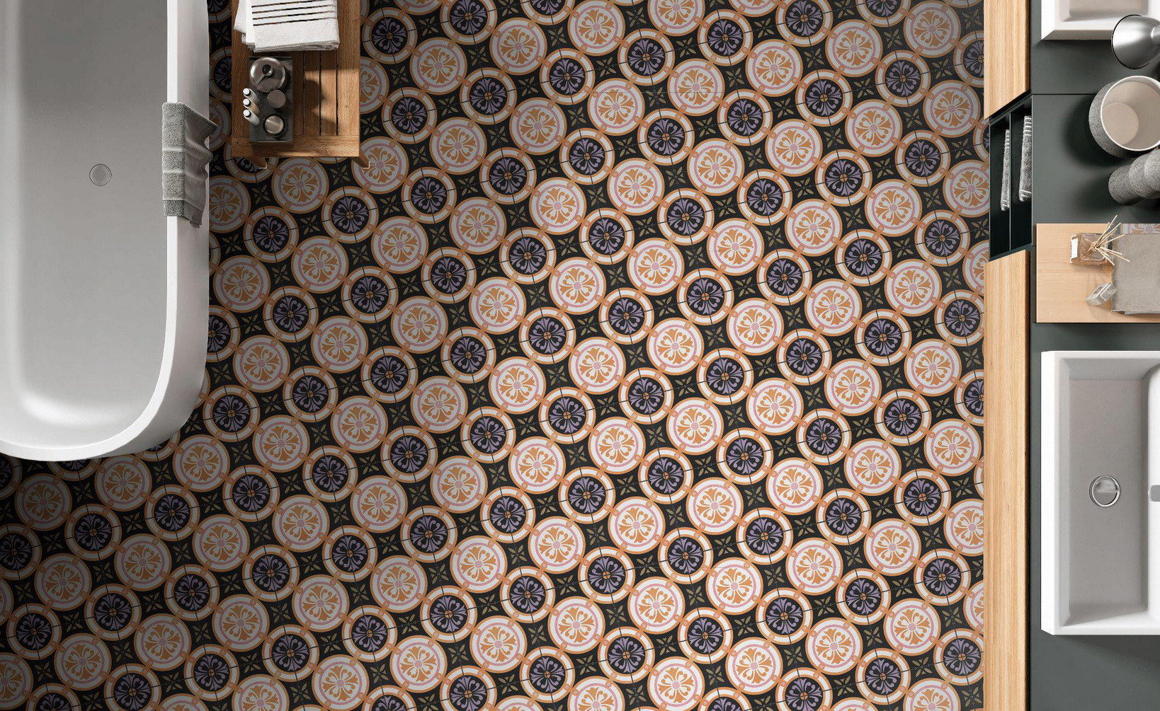 Black And Orange 250x250mm Wall Tile For Bathroom And Stunning Ceramic Rustic Tiles For Living Room