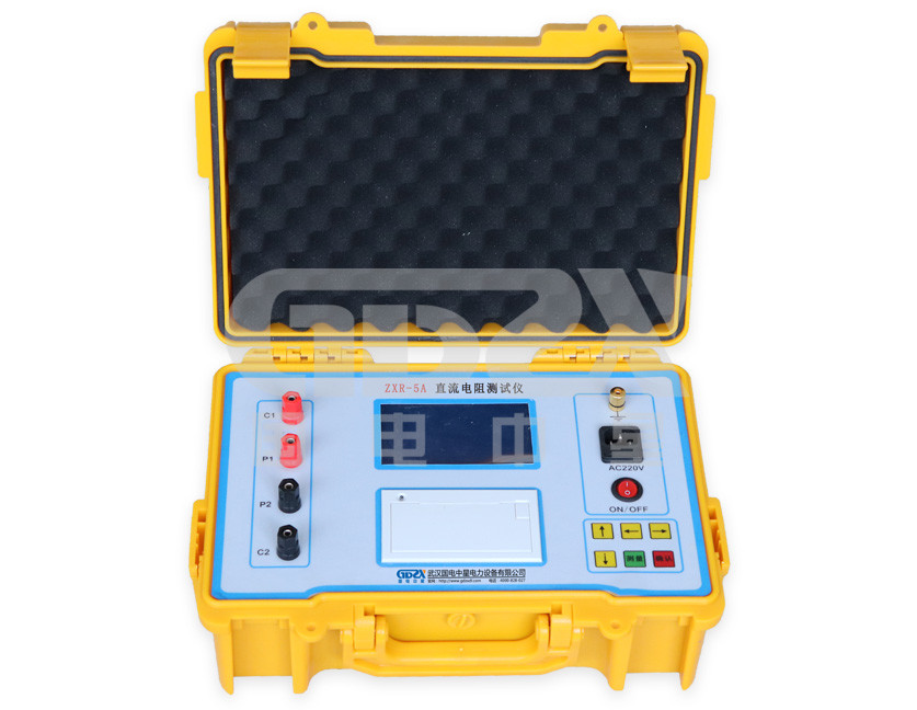 Portable Yellow AC1.5kV 50Hz DC 5A Transformer Winding Resistance Tester Fast Test