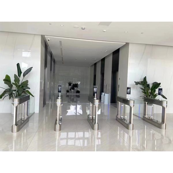 Commercial Buildings Compact Swing Turnstile With RFID Access Control