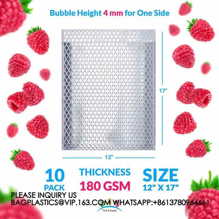 Waterproof Metallic Foil Thermal Bubble Shipping Mailer Envelopes Insulated Mailers For Cold Shipping